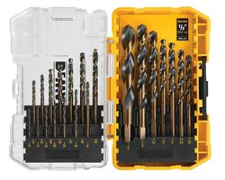 DEWALT 21 -Piece Assorted Assorted Black and gold coated HSS Jobber length Twist Drill Bit Set