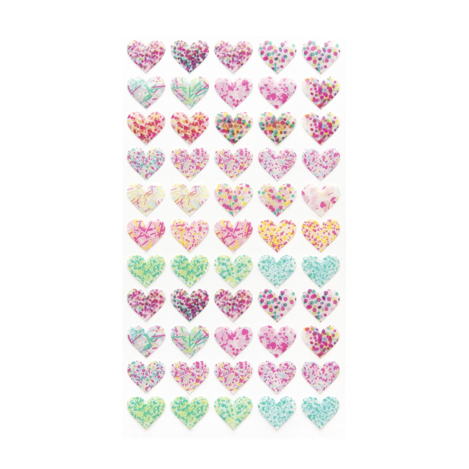 slide 4 of 4, Confetti Heart Stickers By Recollections, 3.875 in x 7 in