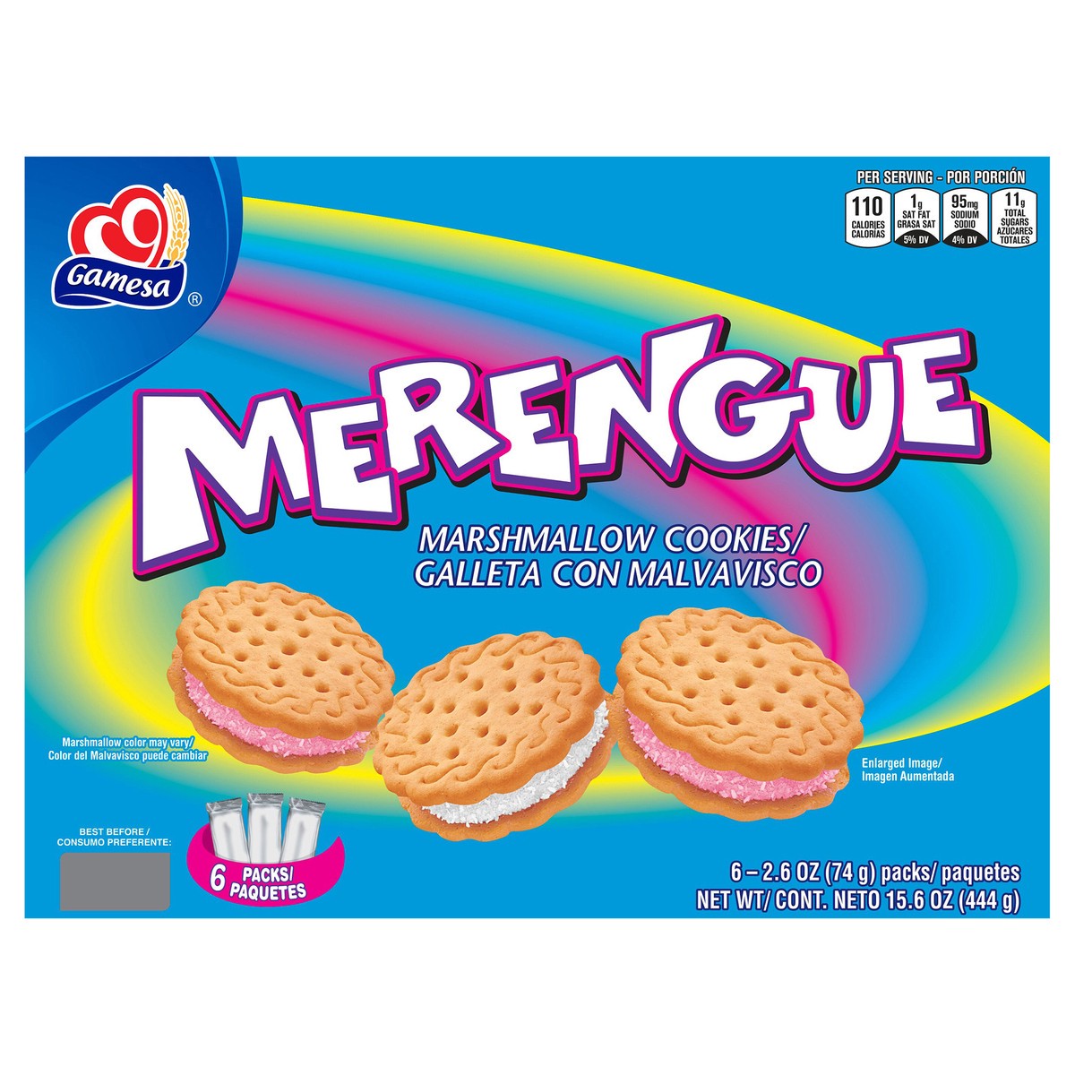 slide 1 of 2, Gamesa Merengue Marshmallow Cookies, 15.6 oz