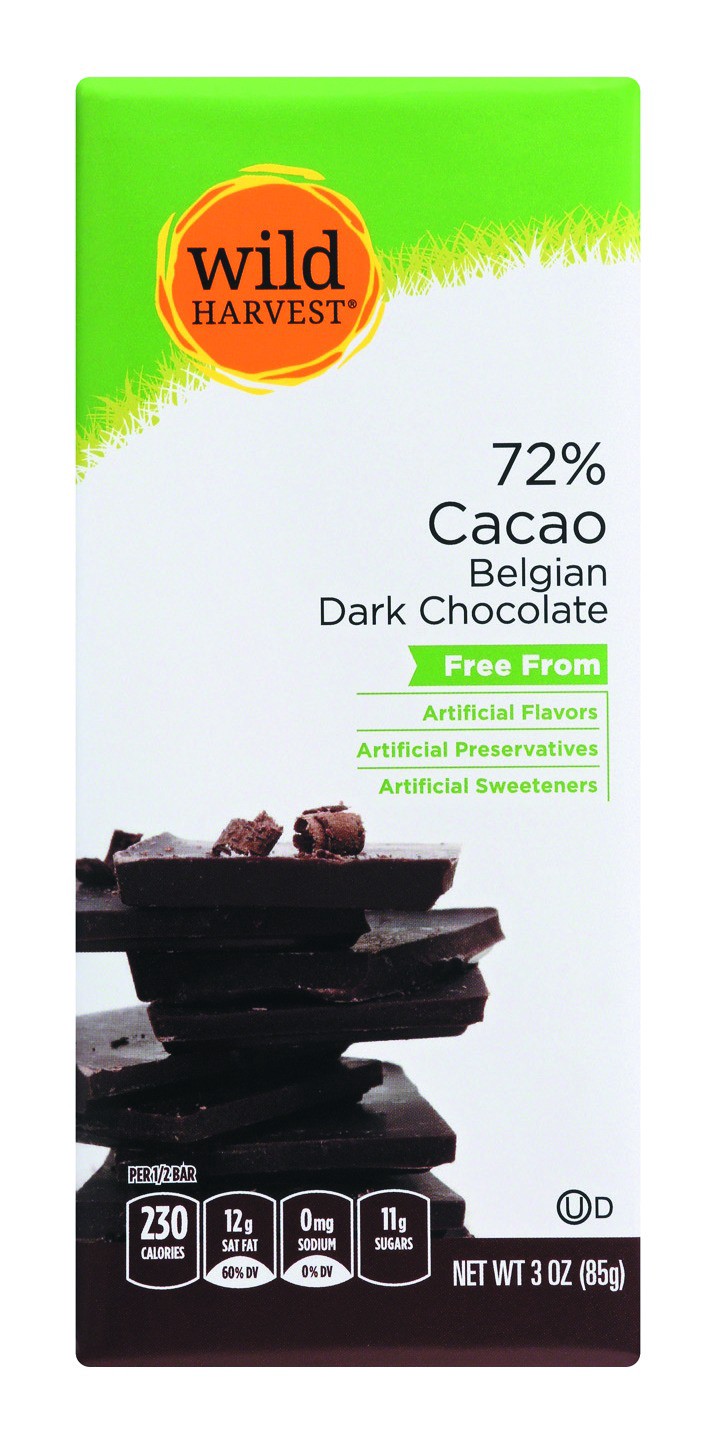 slide 1 of 7, Wild Harvest Intense Bar Dark Choc 72%, 3 oz