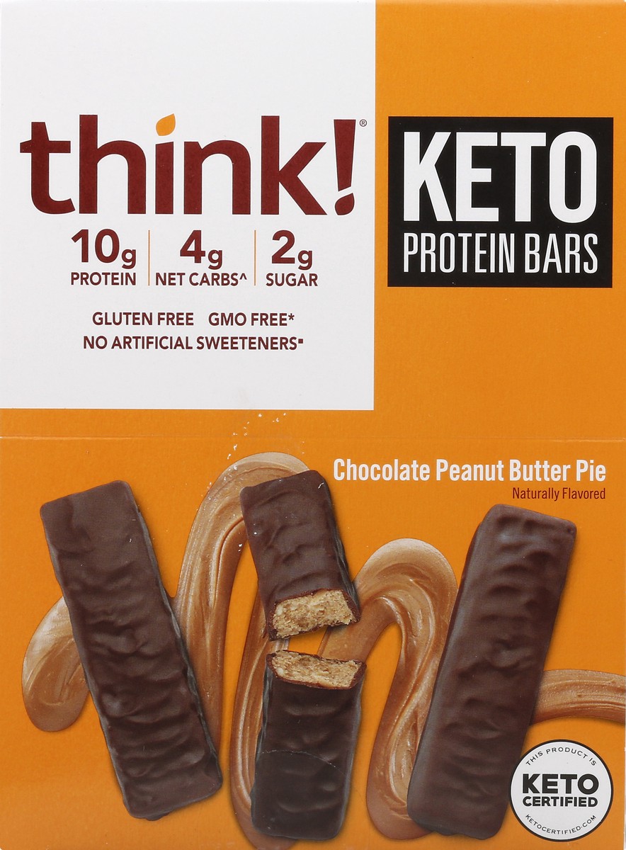 slide 3 of 9, think! Delight Chocolate Peanut Butter Pie Protein Bar 10 - 1.41 oz Bars, 10 ct; 1.41 oz