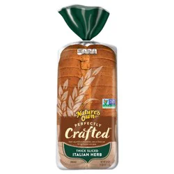 Nature's Own Perfectly Crafted Italian Herb Bread, Thick Sliced Non-GMO Italian Bread, 22 oz Loaf