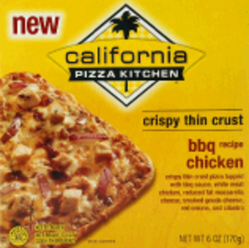 slide 1 of 4, California Pizza Kitchen Crispy Thin Crust BBQ Recipe Chicken Pizza, 64 oz