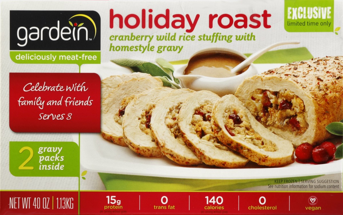 slide 2 of 2, Gardein Holiday Plant-Based Roast, Vegan, Frozen, 40 oz., 40 oz