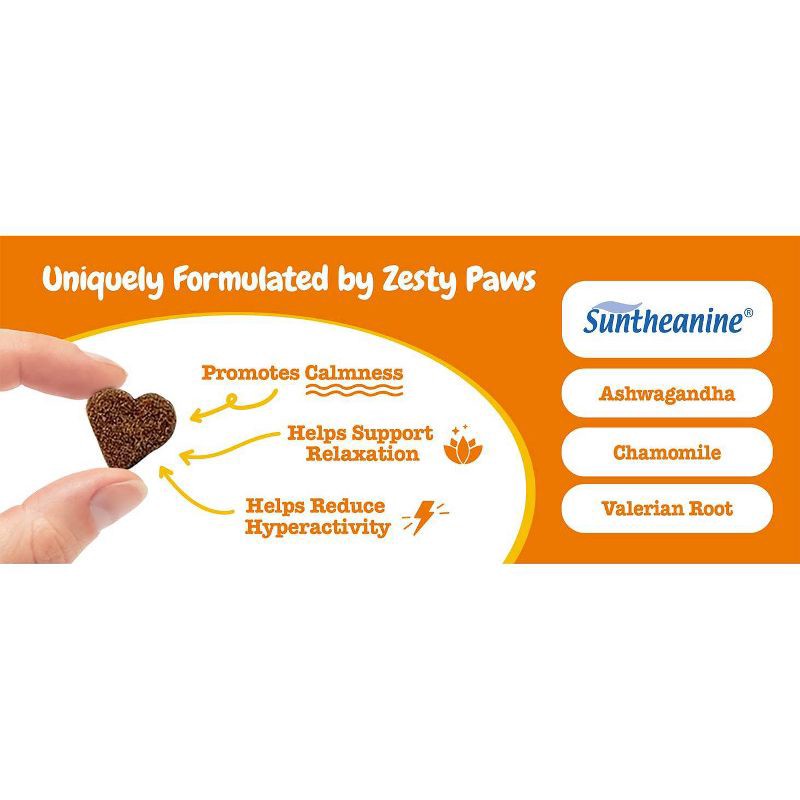 slide 6 of 7, Zesty Paws Advanced Behavior Calming Soft Chews for Dogs - Turkey Flavor - 60ct, 60 ct
