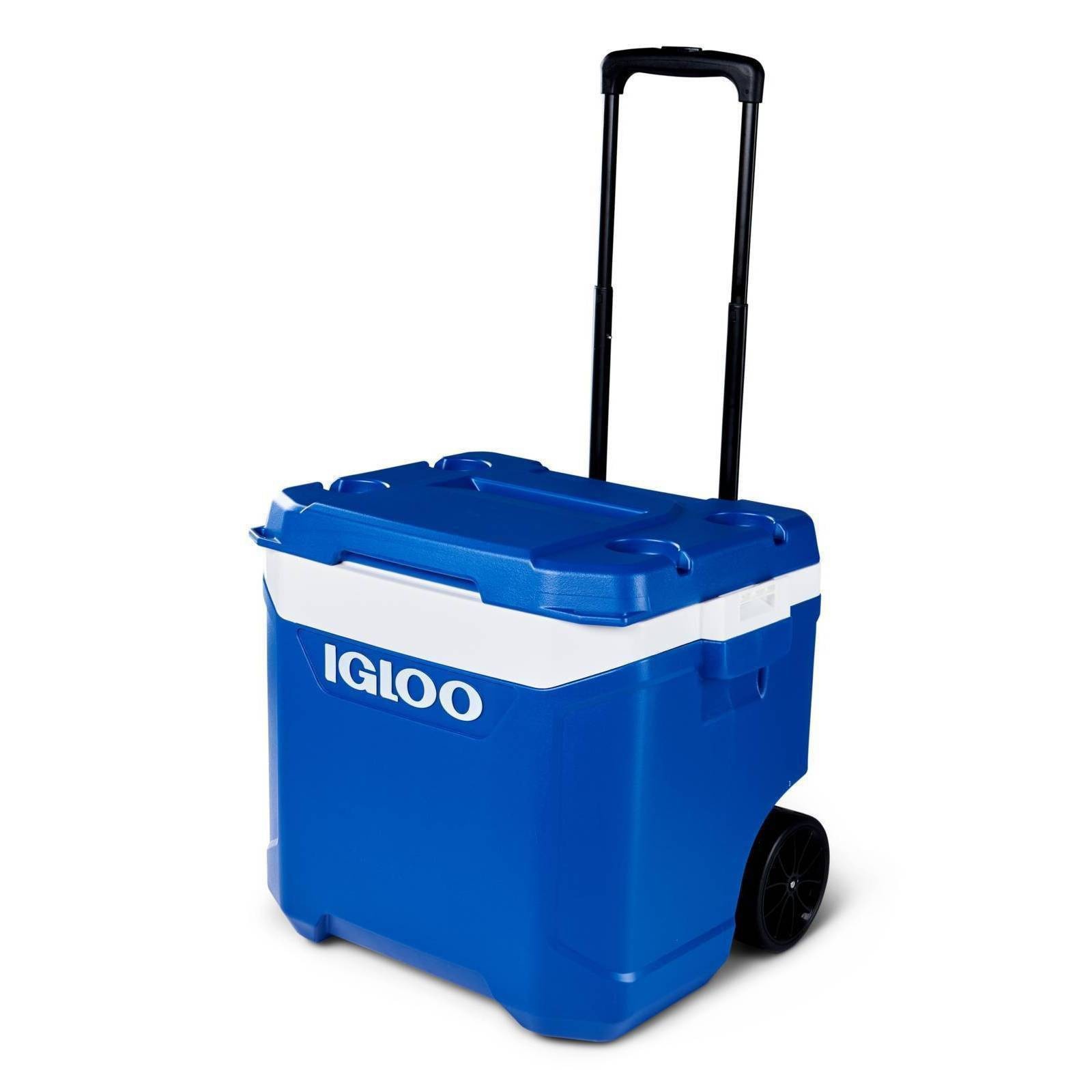 slide 1 of 13, Igloo Latitude Roller Cooler - Majestic Blue, 60 qt