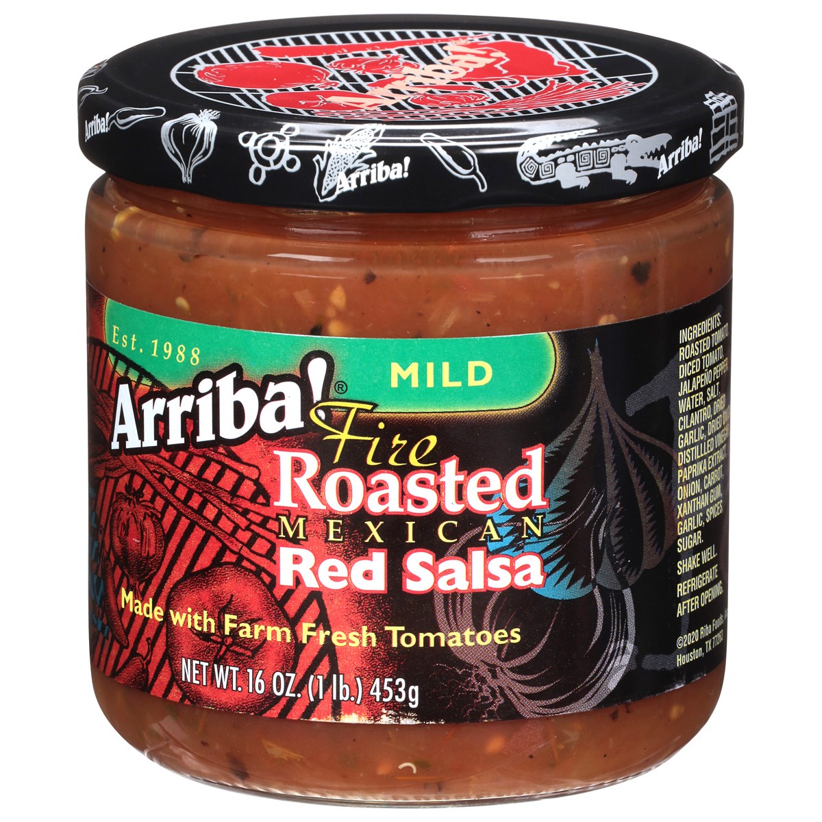 slide 4 of 9, Arriba! Mild Fire Roasted Mexican Red Salsa 16 oz, 16 oz