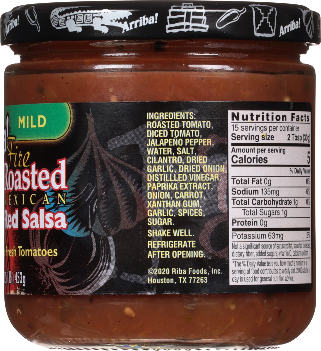 slide 3 of 9, Arriba! Mild Fire Roasted Mexican Red Salsa 16 oz, 16 oz