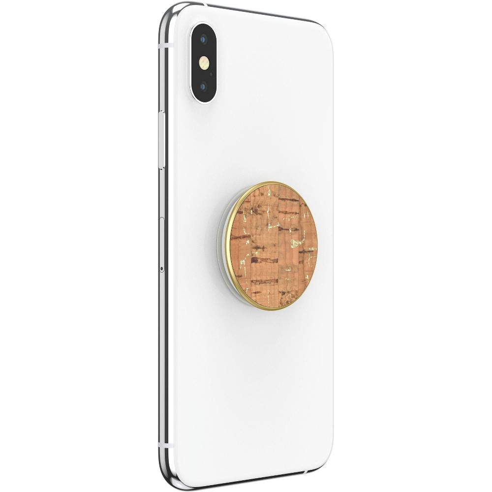 slide 4 of 5, PopSockets PopGrip Cell Phone Grip & Stand - Metalic Cork Gold, 1 ct