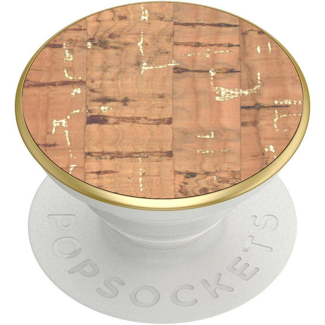 slide 1 of 5, PopSockets PopGrip Cell Phone Grip & Stand - Metalic Cork Gold, 1 ct