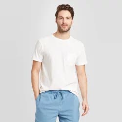 Men's Short Sleeve Slub T-Shirt - Goodfellow & Co White L