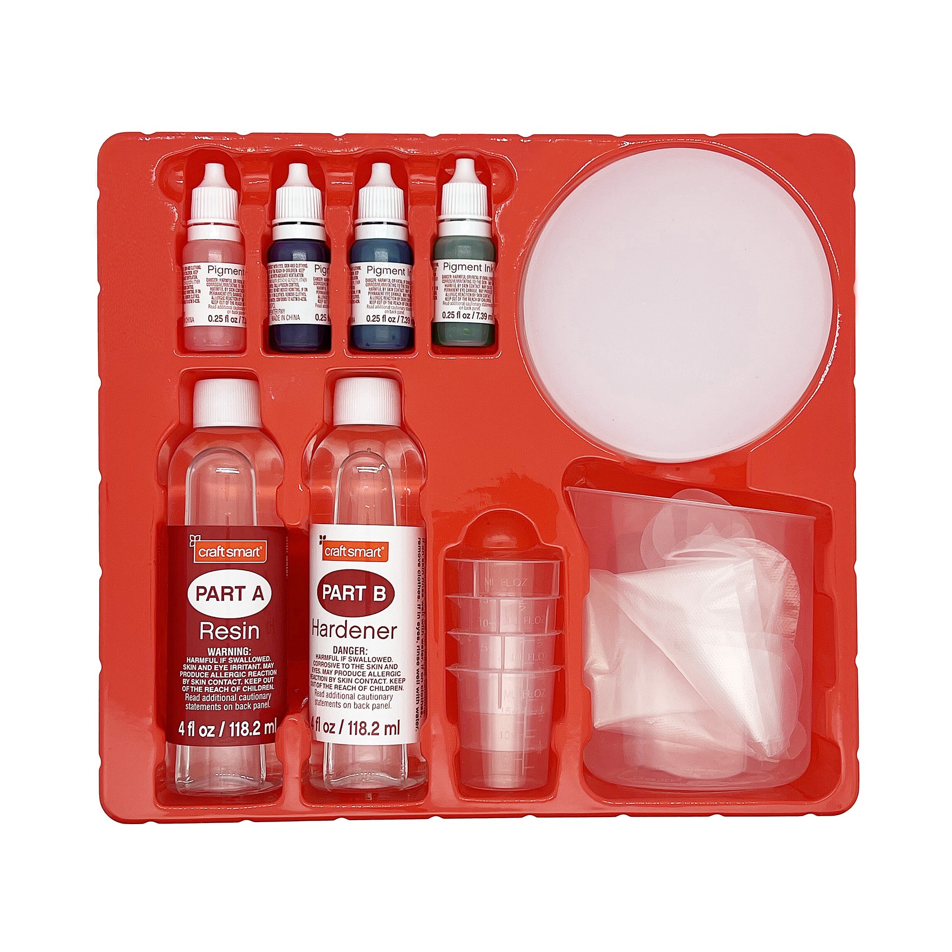 slide 7 of 9, Resin Coasters & Stand Kit By Craft Smart, 4 pigment inks - blue, purple, green, magenta