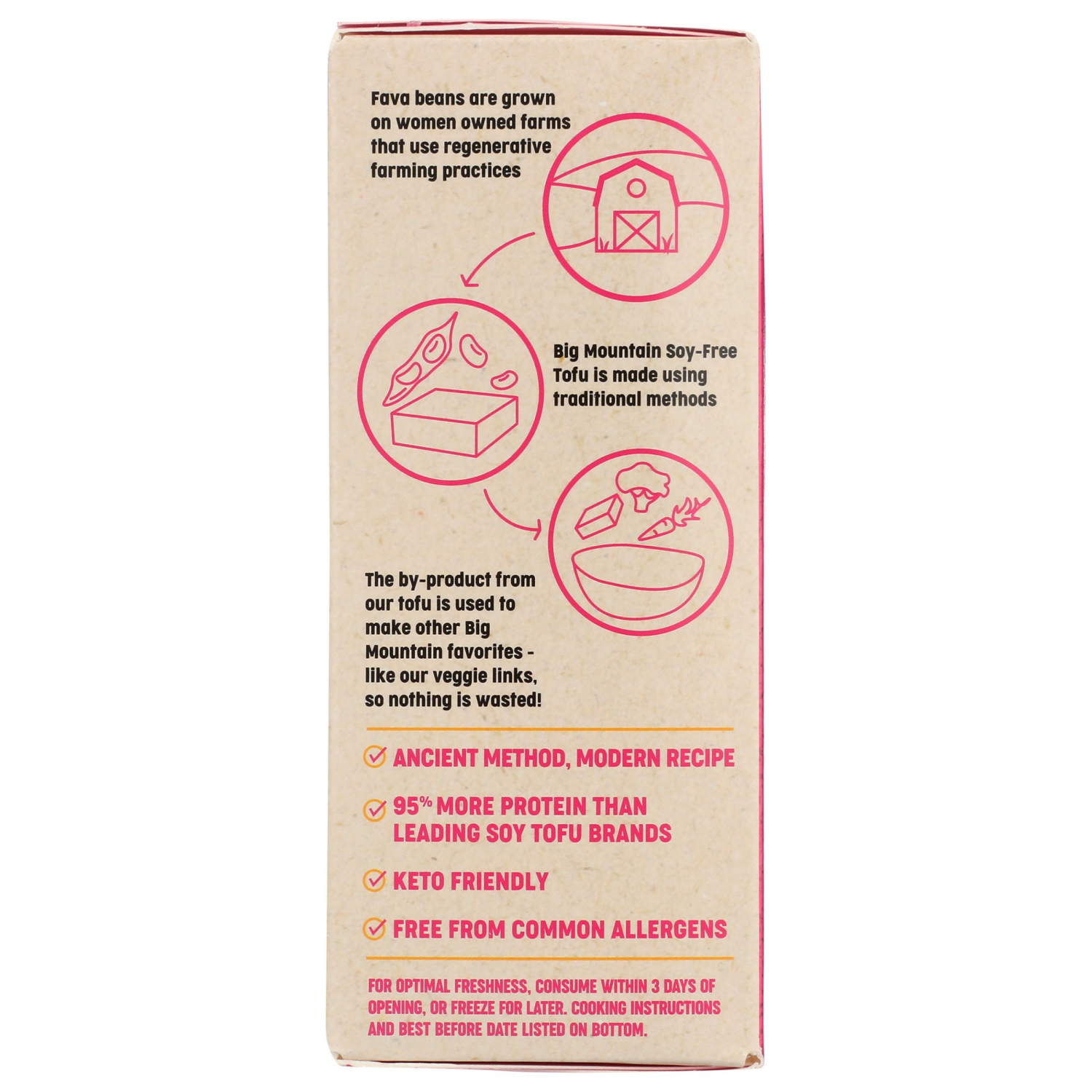 slide 3 of 4, Big Mountain Soy-Free Medium Firm Tofu 12 oz, 12 oz