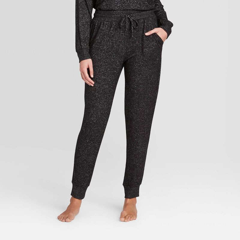slide 1 of 2, Women's Perfectly Cozy Lounge Jogger Pants - Stars Above™ Dark Gray S, 1 ct