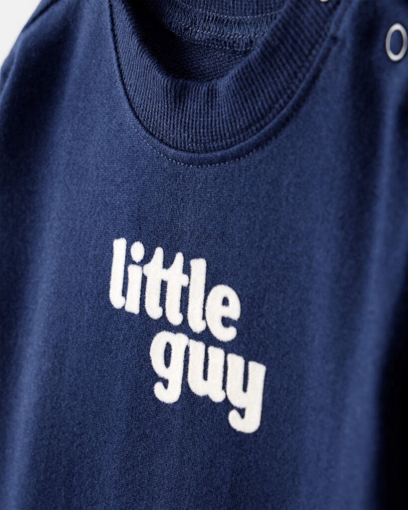 slide 2 of 3, Carter's Carters Baby Boy 'Little Guy' Cotton Long-Sleeve Jumpsuit - Navy Navy 24M, 1 ct