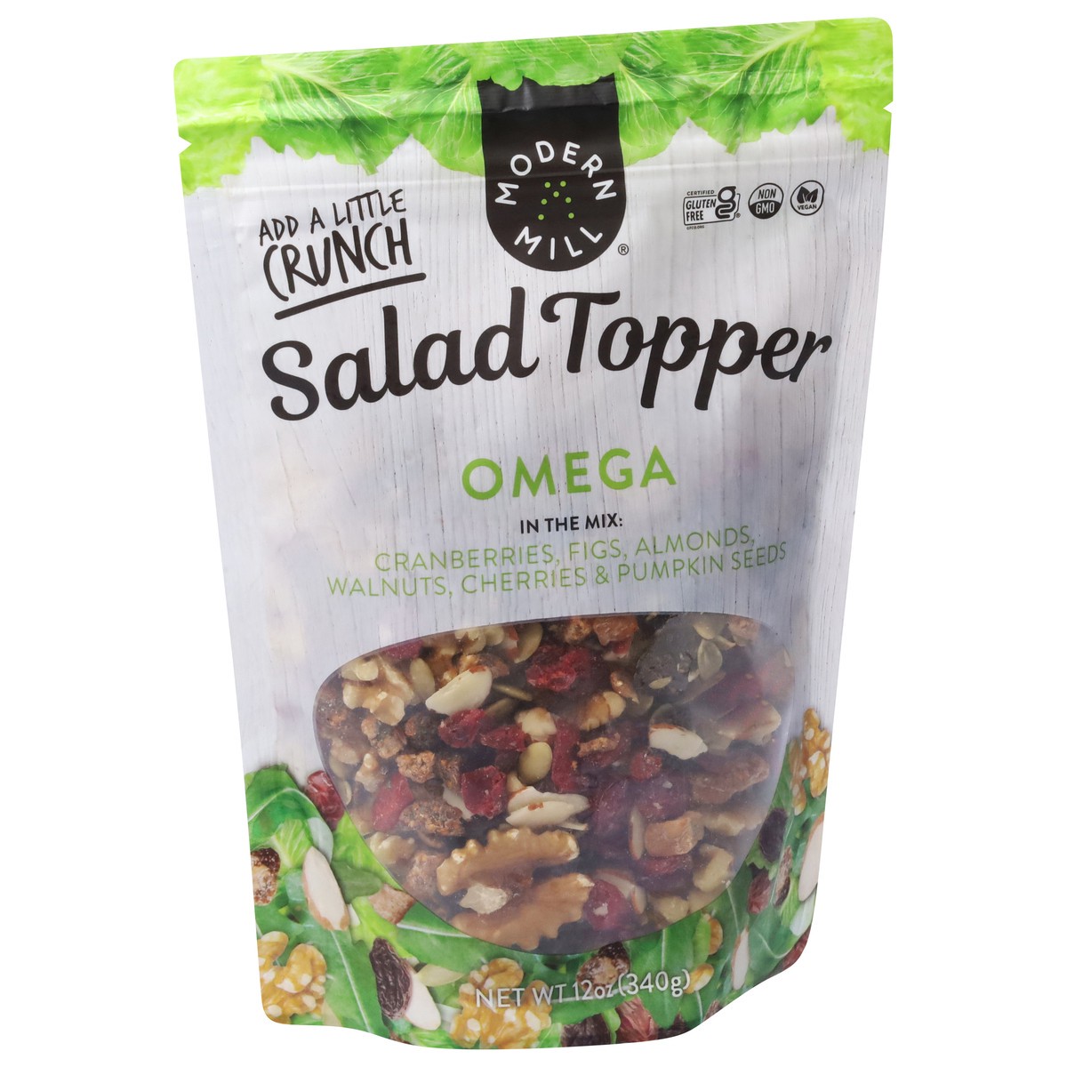 slide 9 of 9, Modern Mill Omega Salad Topper 12oz, Gluten-Free, Vegan, Non GMO, 12 oz