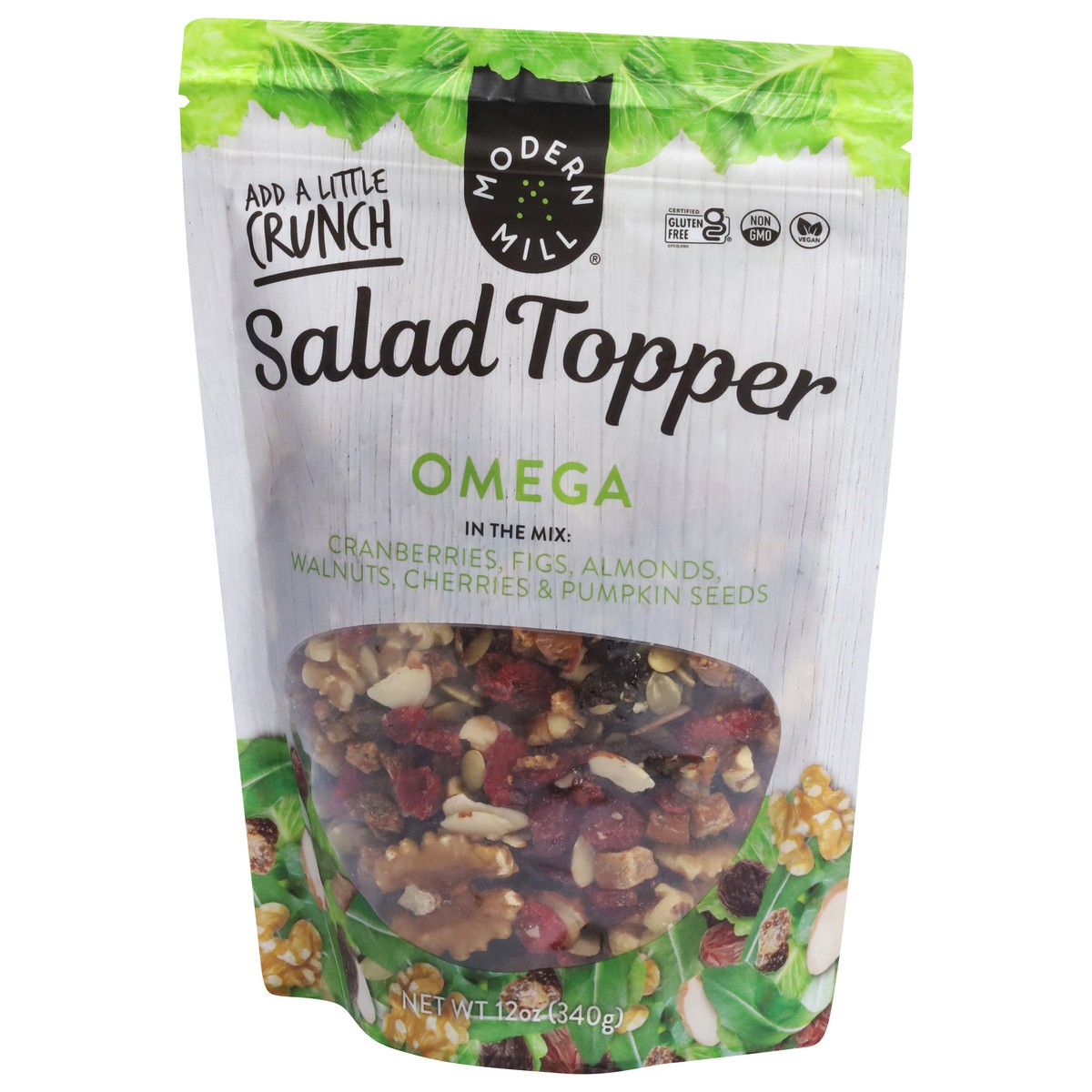 slide 6 of 9, Modern Mill Omega Salad Topper 12oz, Gluten-Free, Vegan, Non GMO, 12 oz