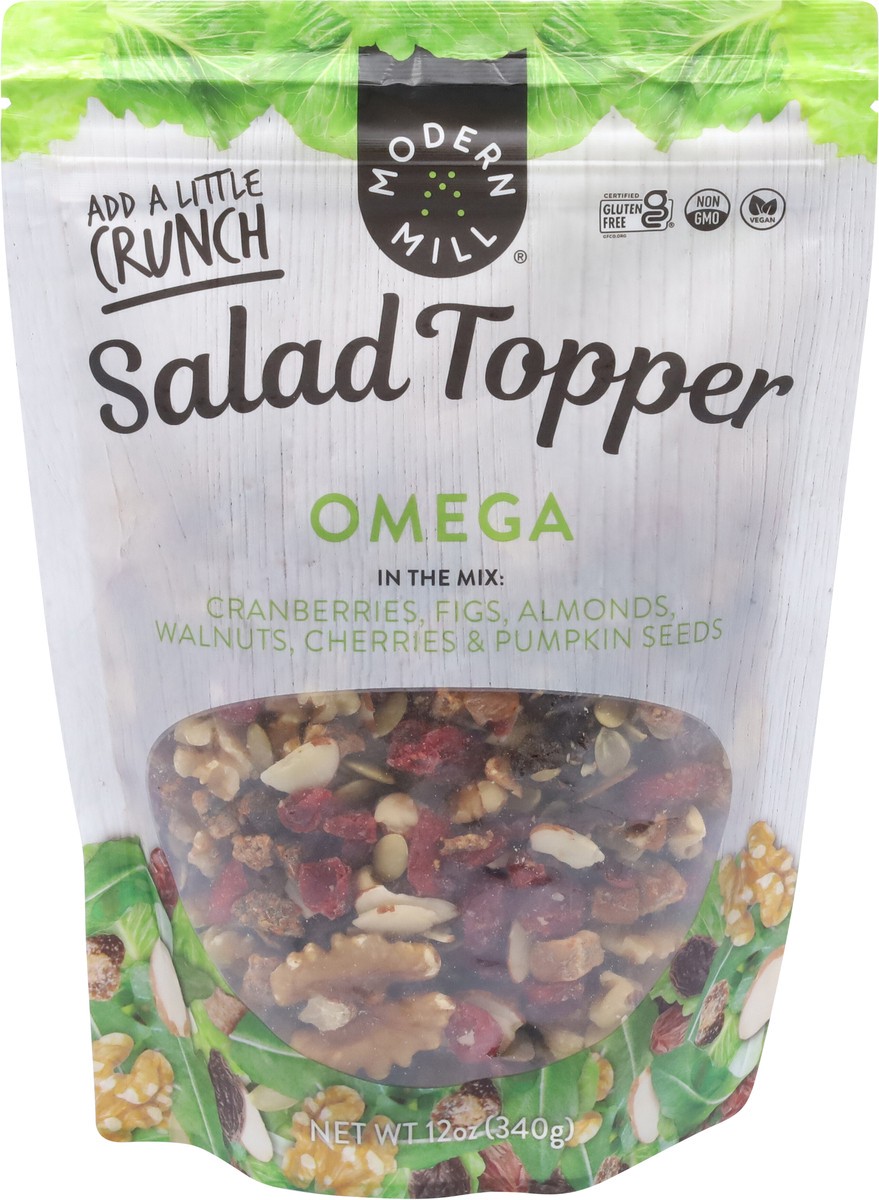 slide 4 of 9, Modern Mill Omega Salad Topper 12oz, Gluten-Free, Vegan, Non GMO, 12 oz