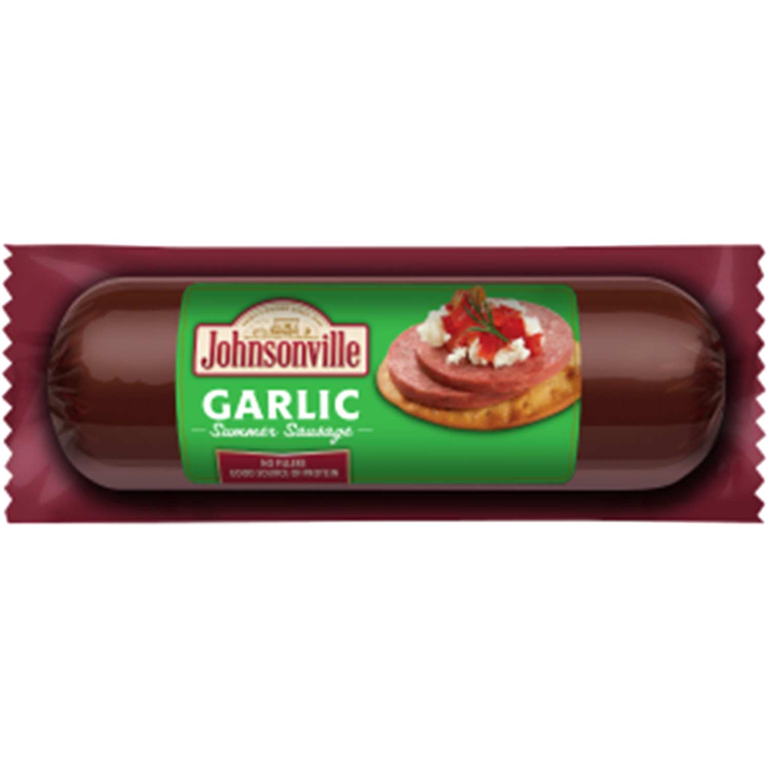 slide 1 of 1, Johnsonville Garlic Summer Sausage, 12 oz