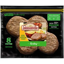 Johnsonville Fully Cooked Turkey Breakfast Sausage Patties, 8 Ct