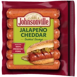 Johnsonville Smoked Sausage Jalapeo & Cheddar Bratwurst, 14 Oz