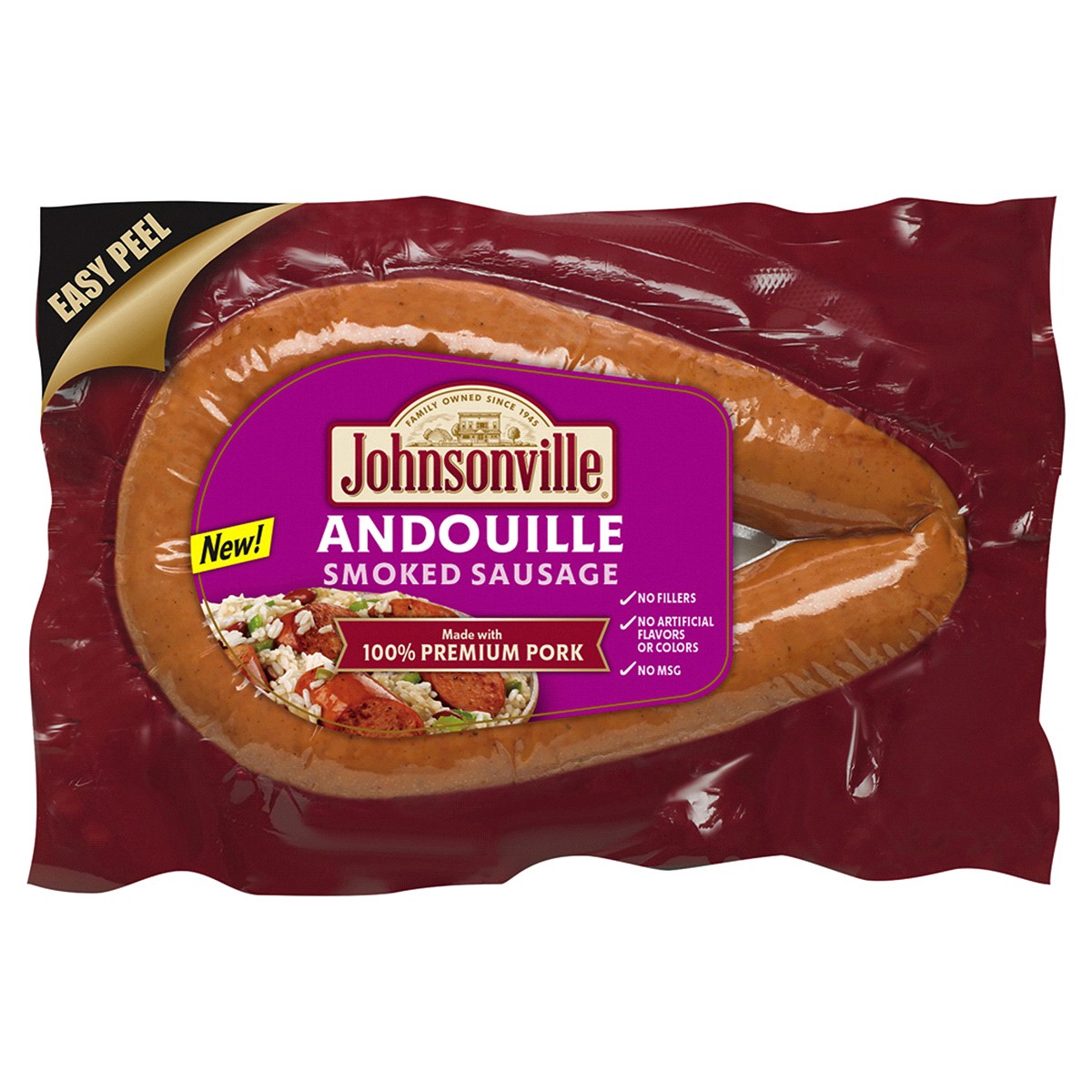 slide 1 of 1, Johnsonville Smoked Andouille Split Rope, 13.5 oz, 13.5 oz