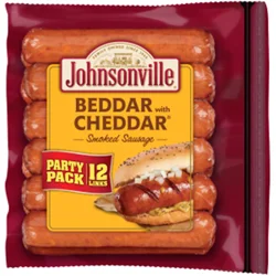Johnsonville Smoked Party Pack Beddar with Cheddar Smoked Sausage Links 12 ea