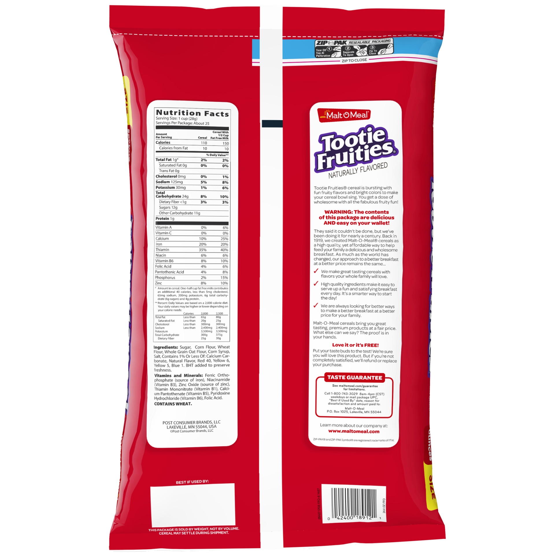 slide 6 of 6, Malt-O-Meal Tootie Fruities Breakfast Cereal, 24.4 oz