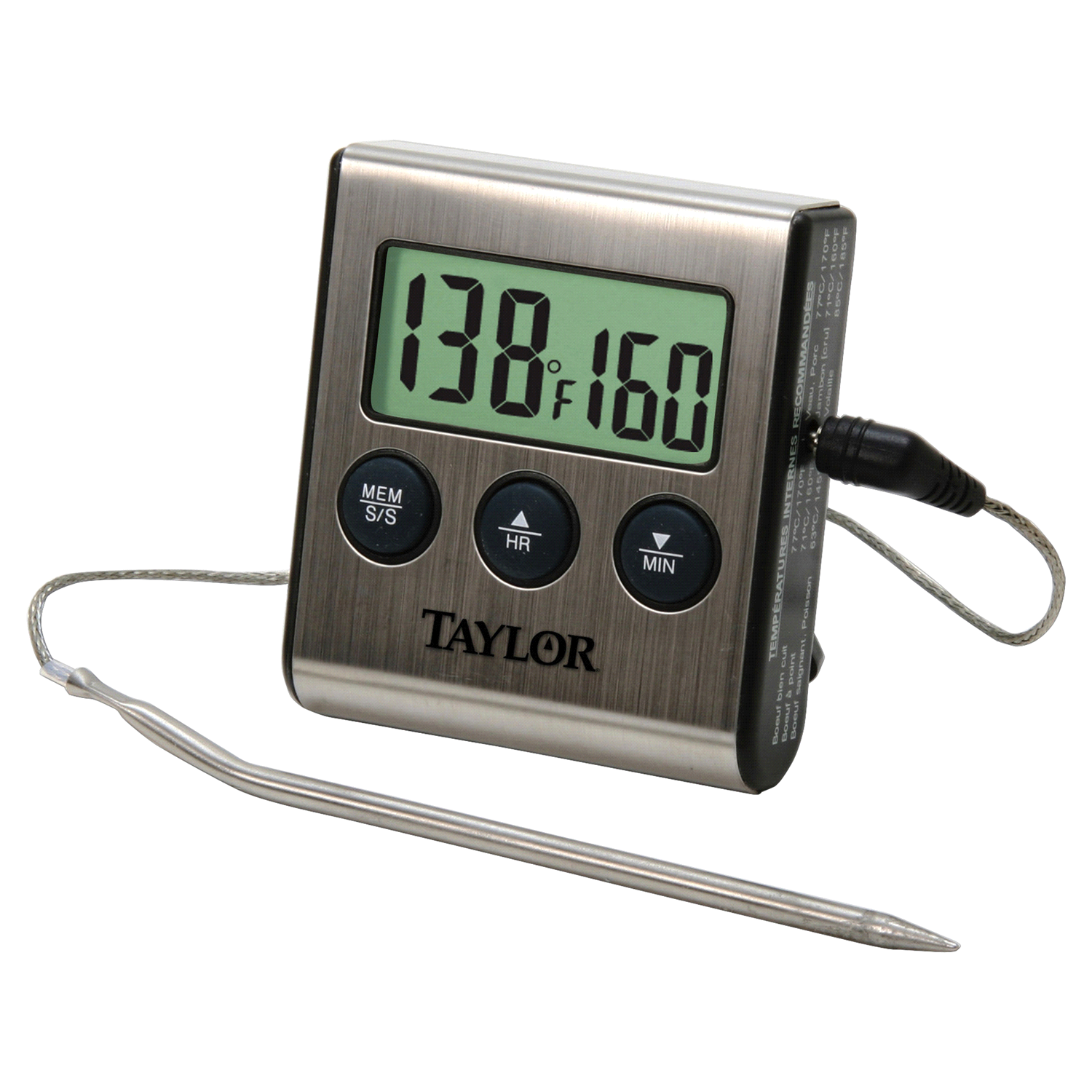slide 1 of 1, Taylor Pro Digital Cooking Thermometer with Probe, 1 ct