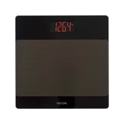 Taylor Digital Capacity Bathroom Scale/Black/Glass