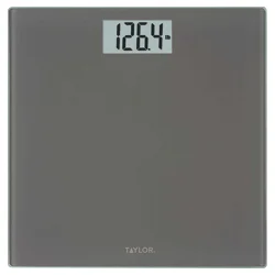 Taylor Digital Capacity Bathroom Scale/Charcoal/Glass