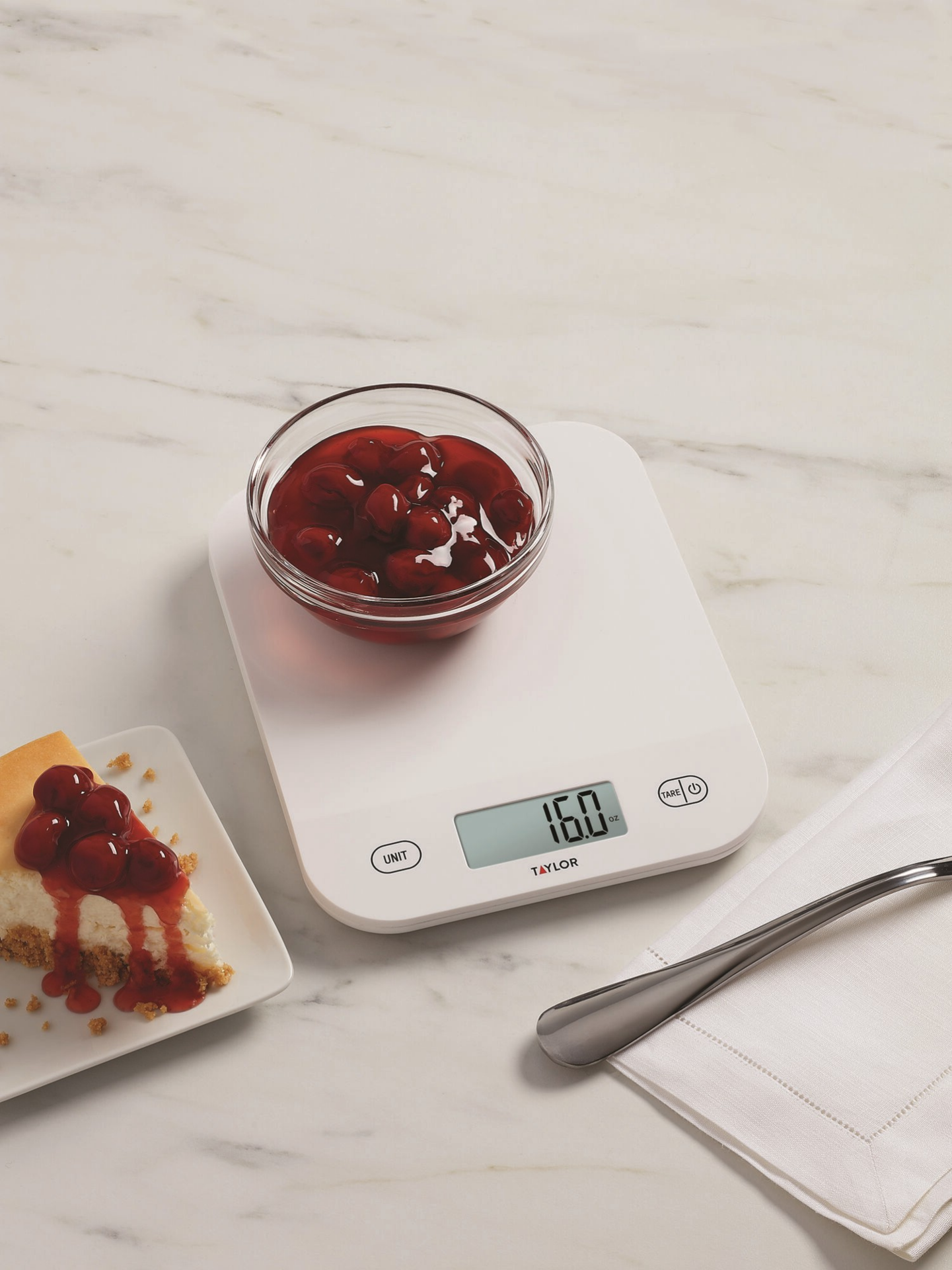 slide 2 of 2, Taylor Waterproof Digital Kitchen Scale 11lb White, 11 lb