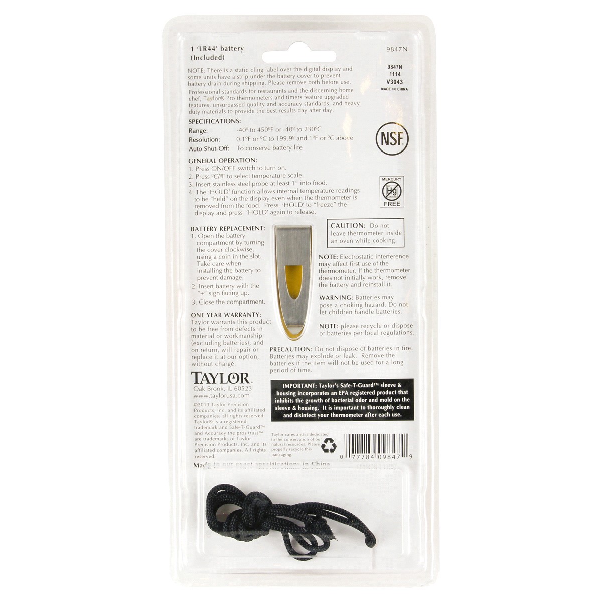 slide 2 of 2, Taylor® rapid response thermometer, 1 ct