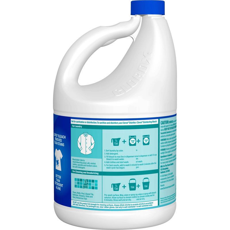 slide 8 of 12, Clorox Splash-Less Liquid Bleach - Clean Linen - 117 fl oz, 117 fl oz