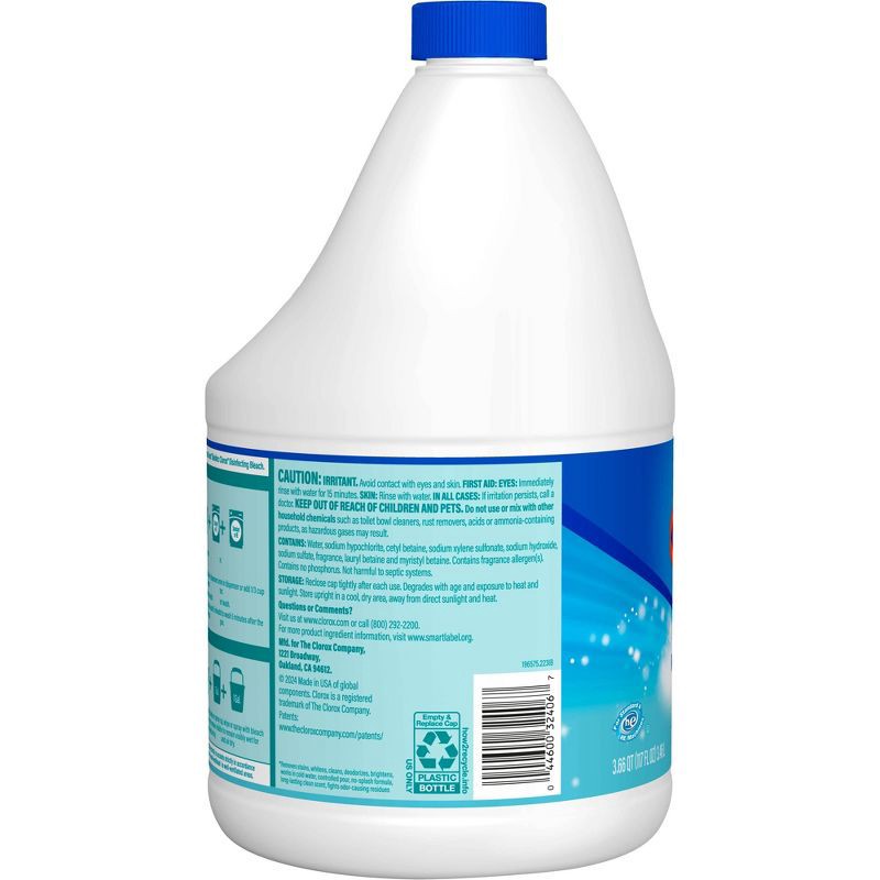 slide 9 of 12, Clorox Splash-Less Liquid Bleach - Clean Linen - 117 fl oz, 117 fl oz