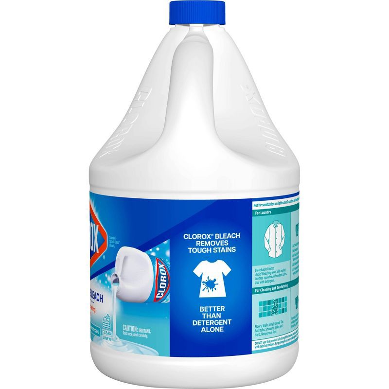 slide 10 of 12, Clorox Splash-Less Liquid Bleach - Clean Linen - 117 fl oz, 117 fl oz
