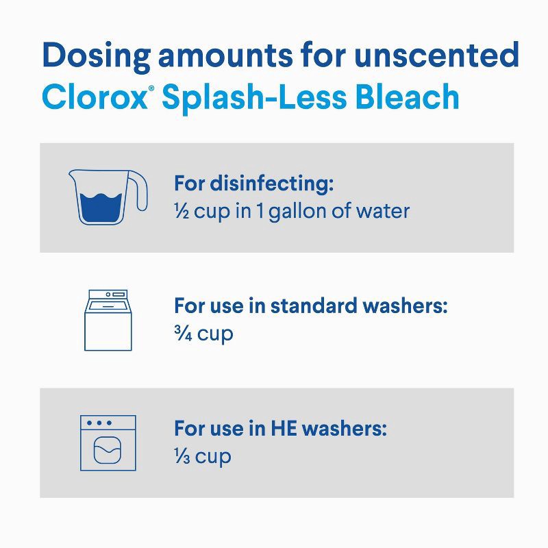 slide 5 of 11, Clorox Splash-Less Liquid Bleach - Regular - 40oz, 40 oz