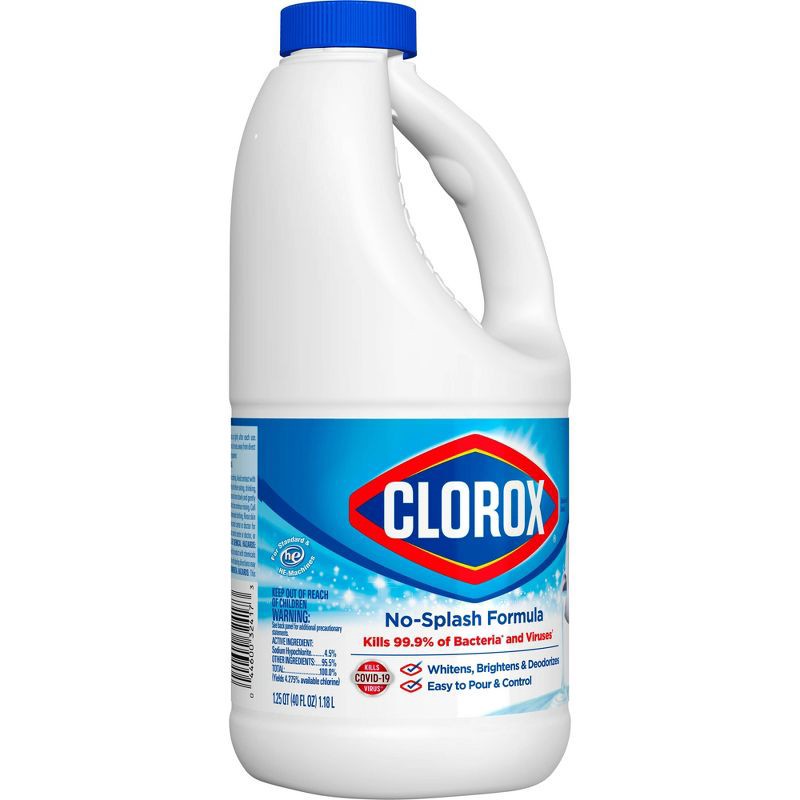 slide 8 of 11, Clorox Splash-Less Liquid Bleach - Regular - 40oz, 40 oz