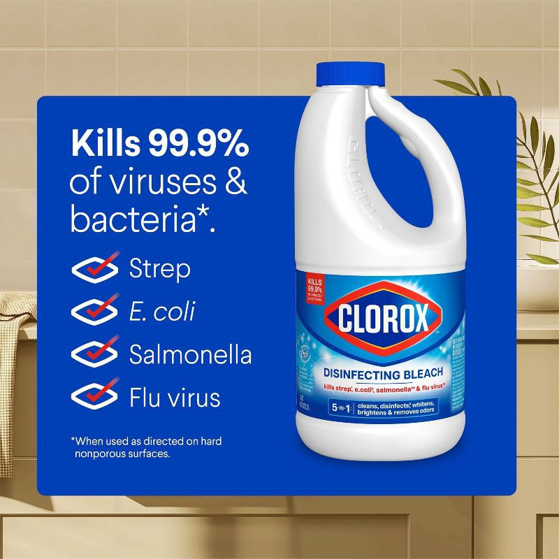 slide 6 of 14, Clorox Disinfecting Bleach - Regular - 43oz, 43 oz