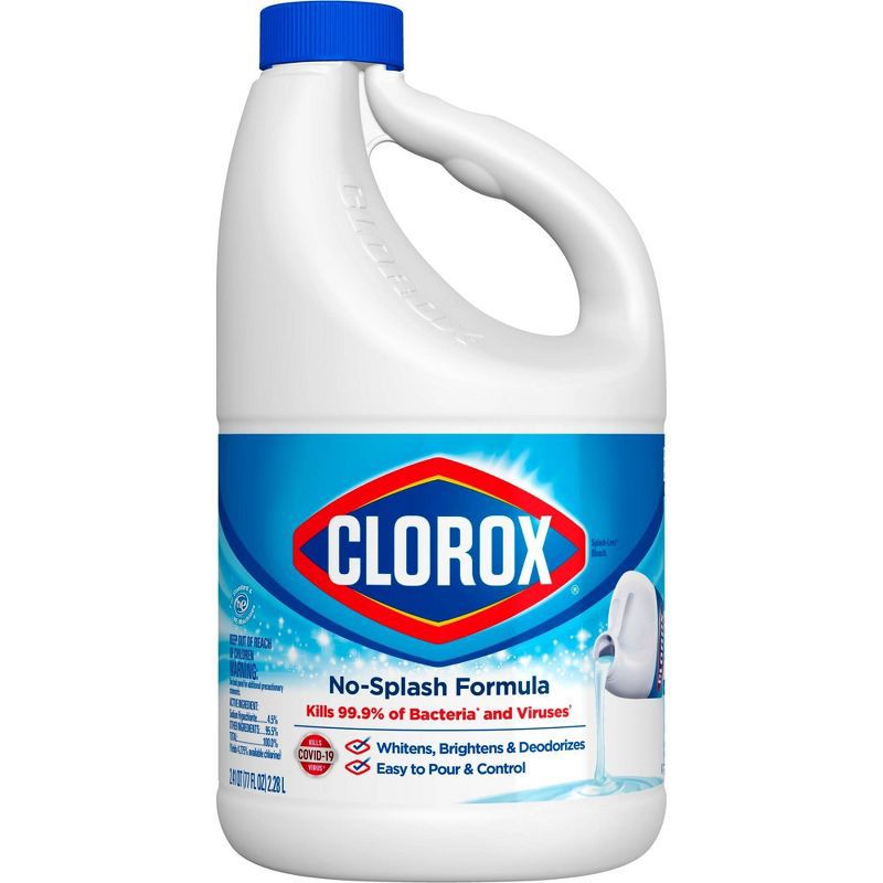 slide 2 of 9, Clorox Splash-Less Liquid Bleach - Regular - 77oz, 77 oz