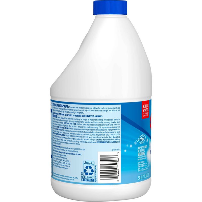 slide 12 of 15, Clorox Splash-Less Liquid Bleach - Regular - 77oz, 77 oz