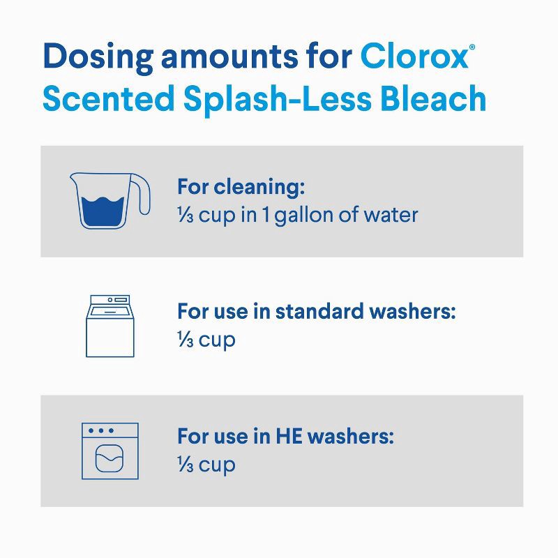 slide 5 of 9, Clorox Splash-Less Liquid Bleach - Regular - 77oz, 77 oz