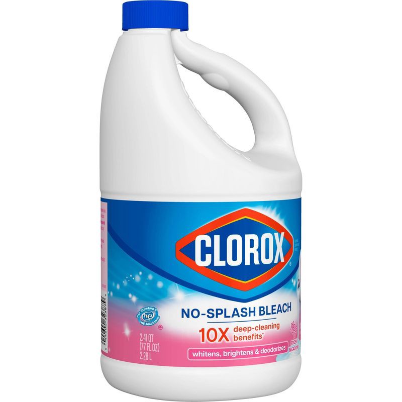 slide 4 of 10, Clorox Splash-Less Liquid Bleach - Fresh Meadow - 77oz, 77 oz