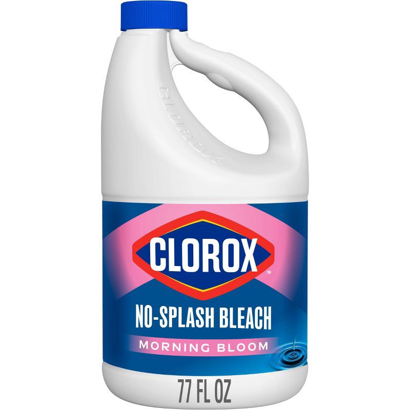 slide 1 of 12, Clorox Splash-Less Liquid Bleach - Morning Bloom - 77oz, 77 oz