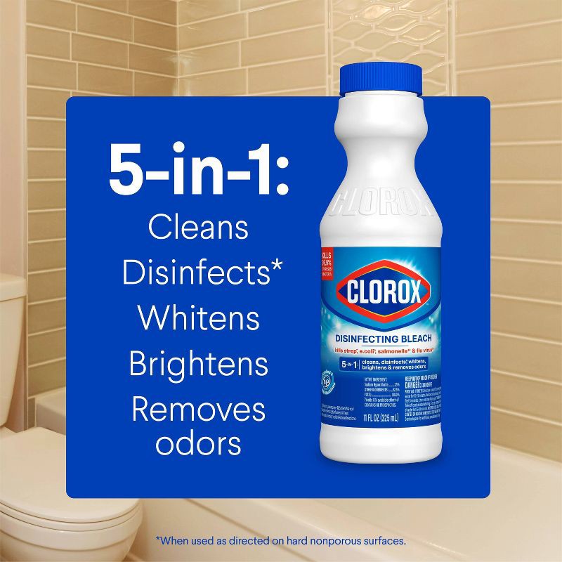 slide 4 of 16, Clorox Disinfecting Bleach - Regular - 11oz, 11 oz