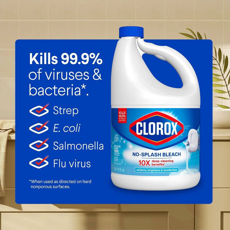 slide 4 of 15, Clorox Splash-Less Liquid Bleach - Regular - 117oz, 117 oz