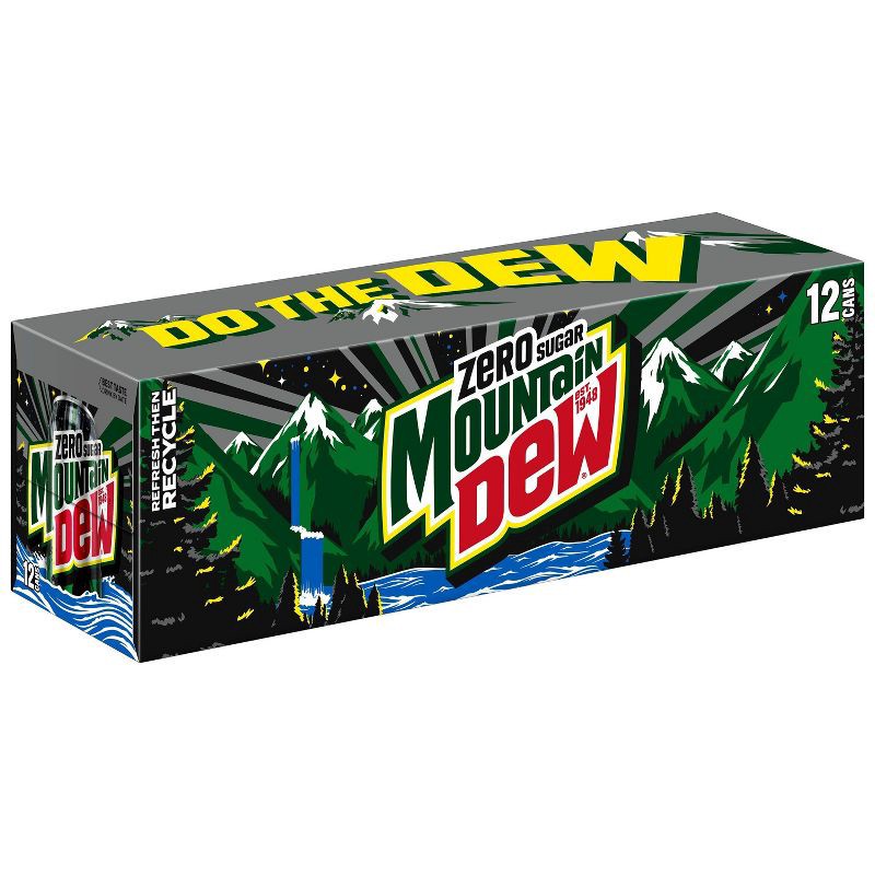slide 8 of 9, Mtn Dew Mountain Dew Zero Sugar - 12pk/12 fl oz Cans, 12 ct; 12 fl oz