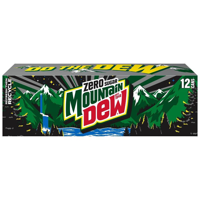 slide 5 of 9, Mtn Dew Mountain Dew Zero Sugar - 12pk/12 fl oz Cans, 12 ct; 12 fl oz
