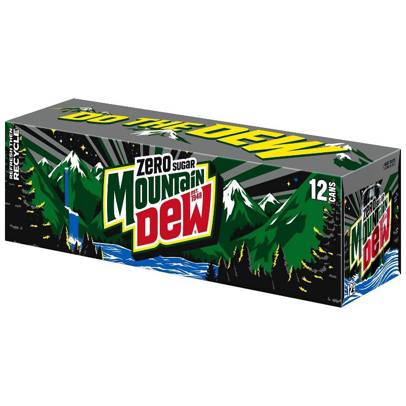 slide 2 of 9, Mtn Dew Mountain Dew Zero Sugar - 12pk/12 fl oz Cans, 12 ct; 12 fl oz