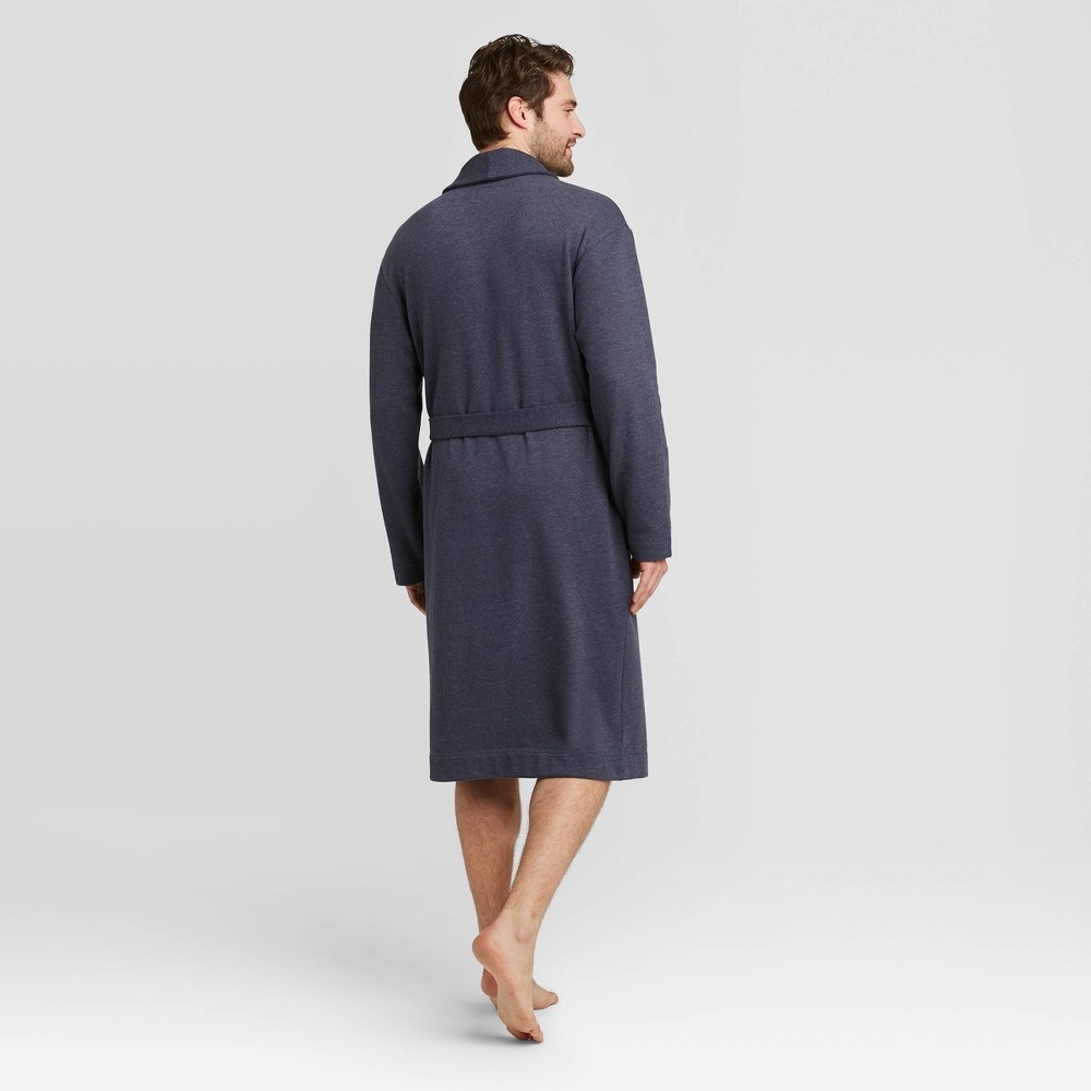 slide 2 of 2, Men's French Terry Robe - Goodfellow & Co Blue L/XL, 1 ct